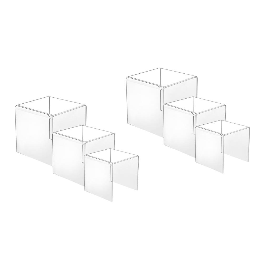 Display Risers Set - Clear Acrylic Display Risers for POP