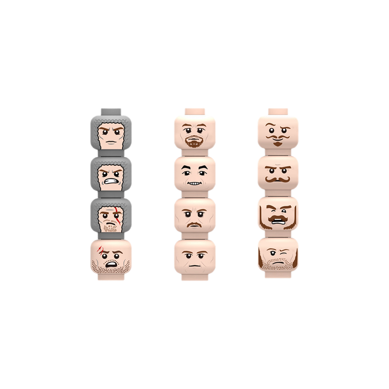 Injured Emotional Face Heads B - Lego Minifigure Holder review and price