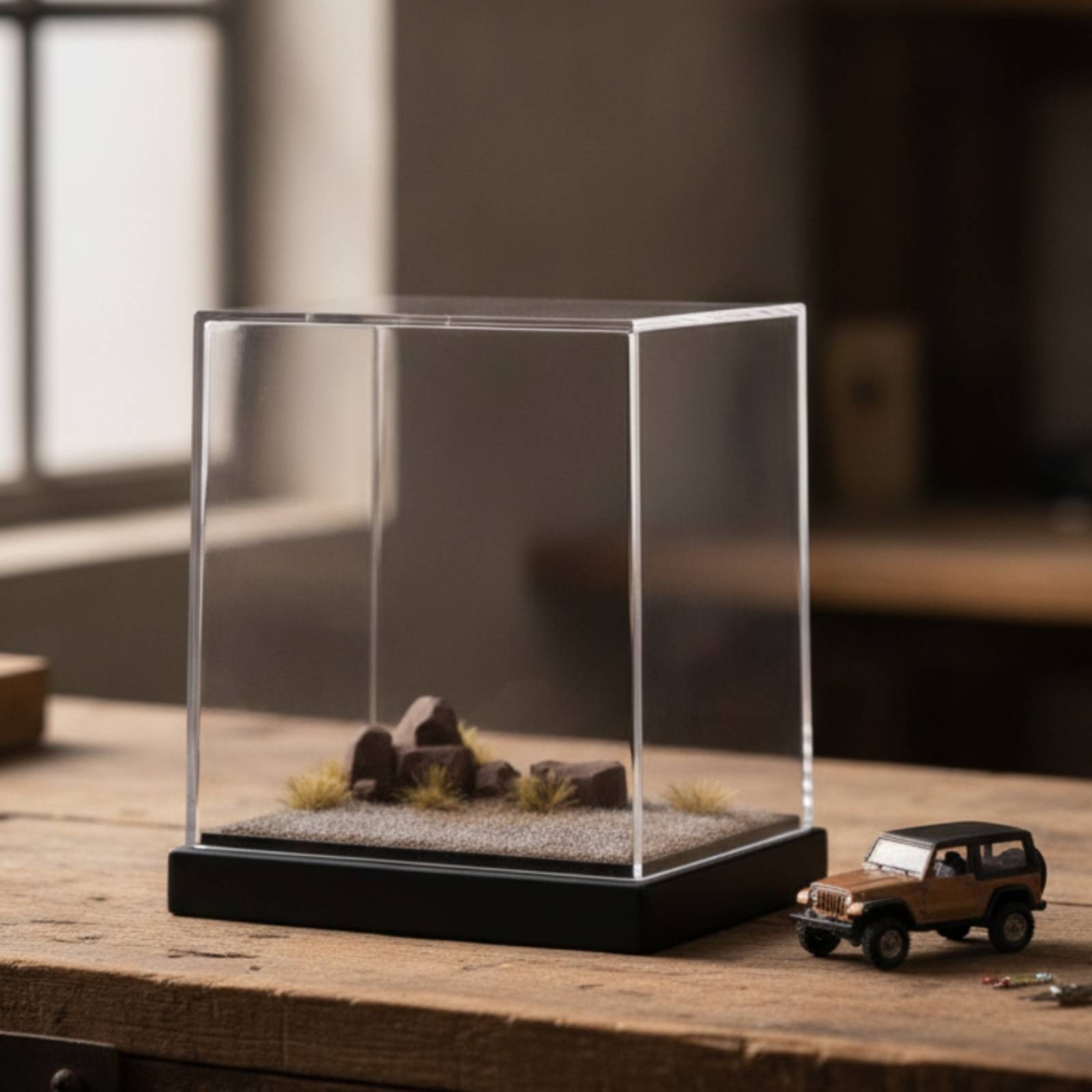 Diorama Base with Acrylic Cove - Display Case Acrylic review and price